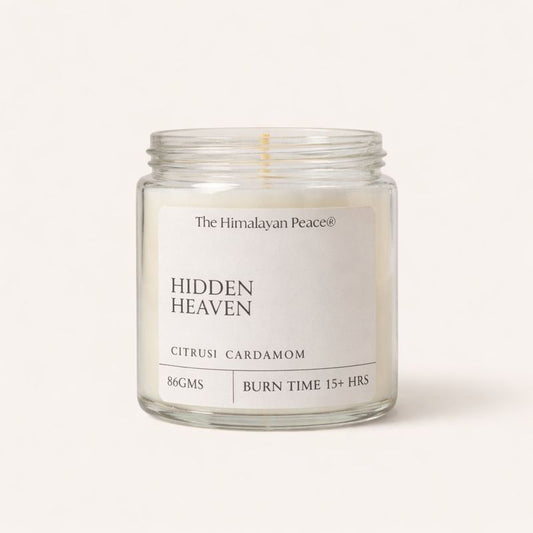Citrus and cardamom scented candle inspired by Himalayan monsoon forests